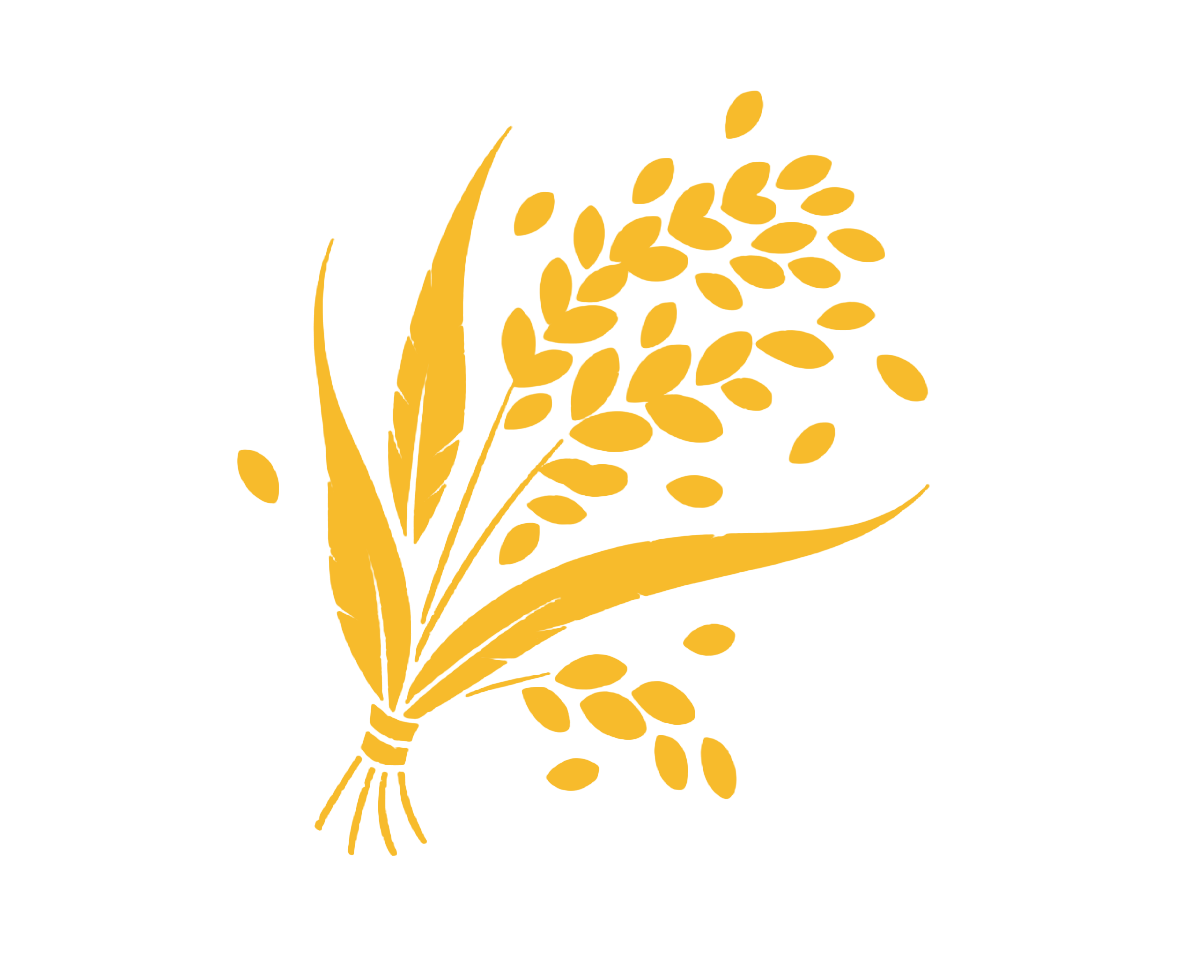 水稻秧苗LOGO图标插画