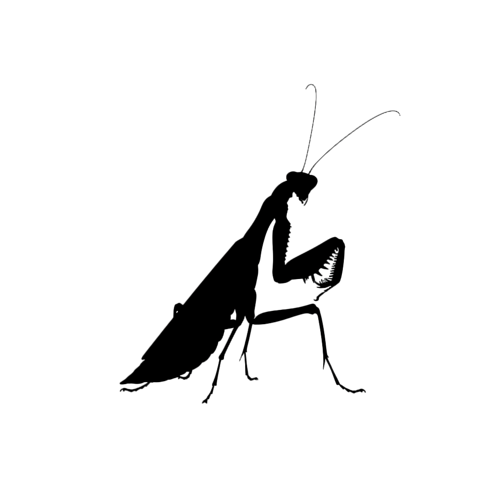 螳螂剪影元素