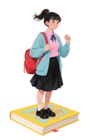 高考考生插画