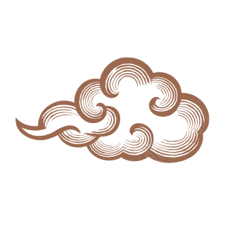 金色祥云简约图形素材
