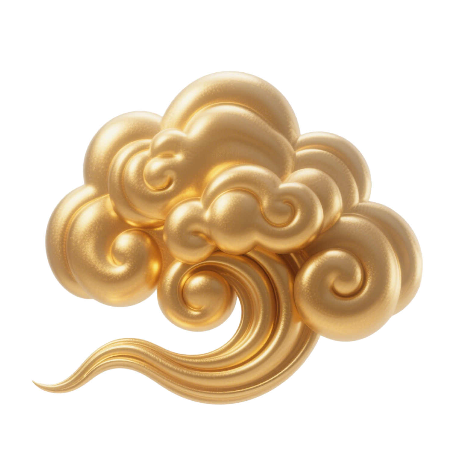 金色祥云PNG插图