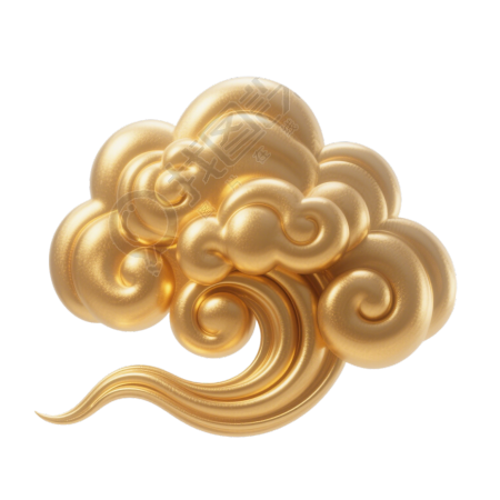 金色祥云PNG插图