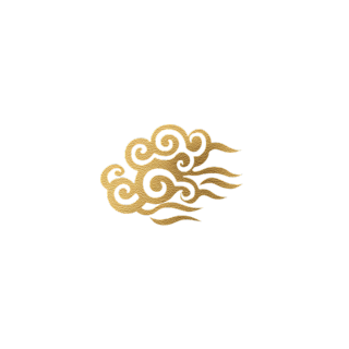 金色祥云简约插图