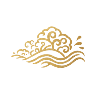 金色祥云图标设计插图