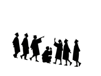 毕业典礼剪影元素