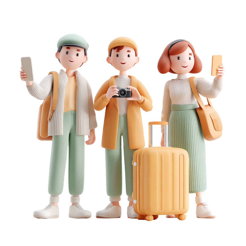 毕业旅行3D创意元素