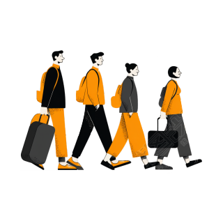 年轻人毕业旅行素材