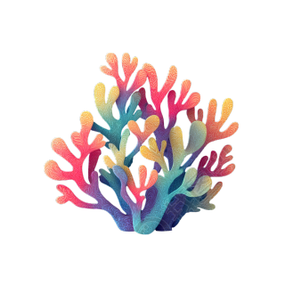 海洋珊瑚创意插画