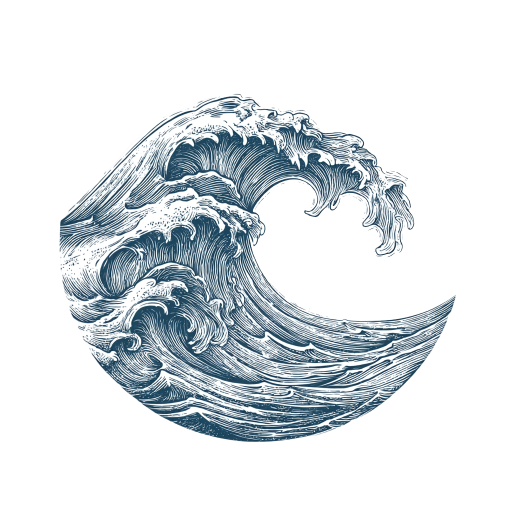 海洋卡通海浪素材