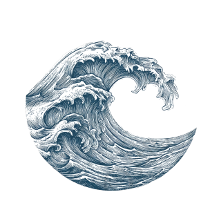 海洋卡通海浪素材