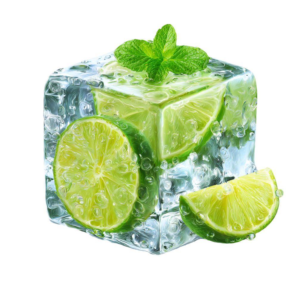 香水柠檬冰块插图
