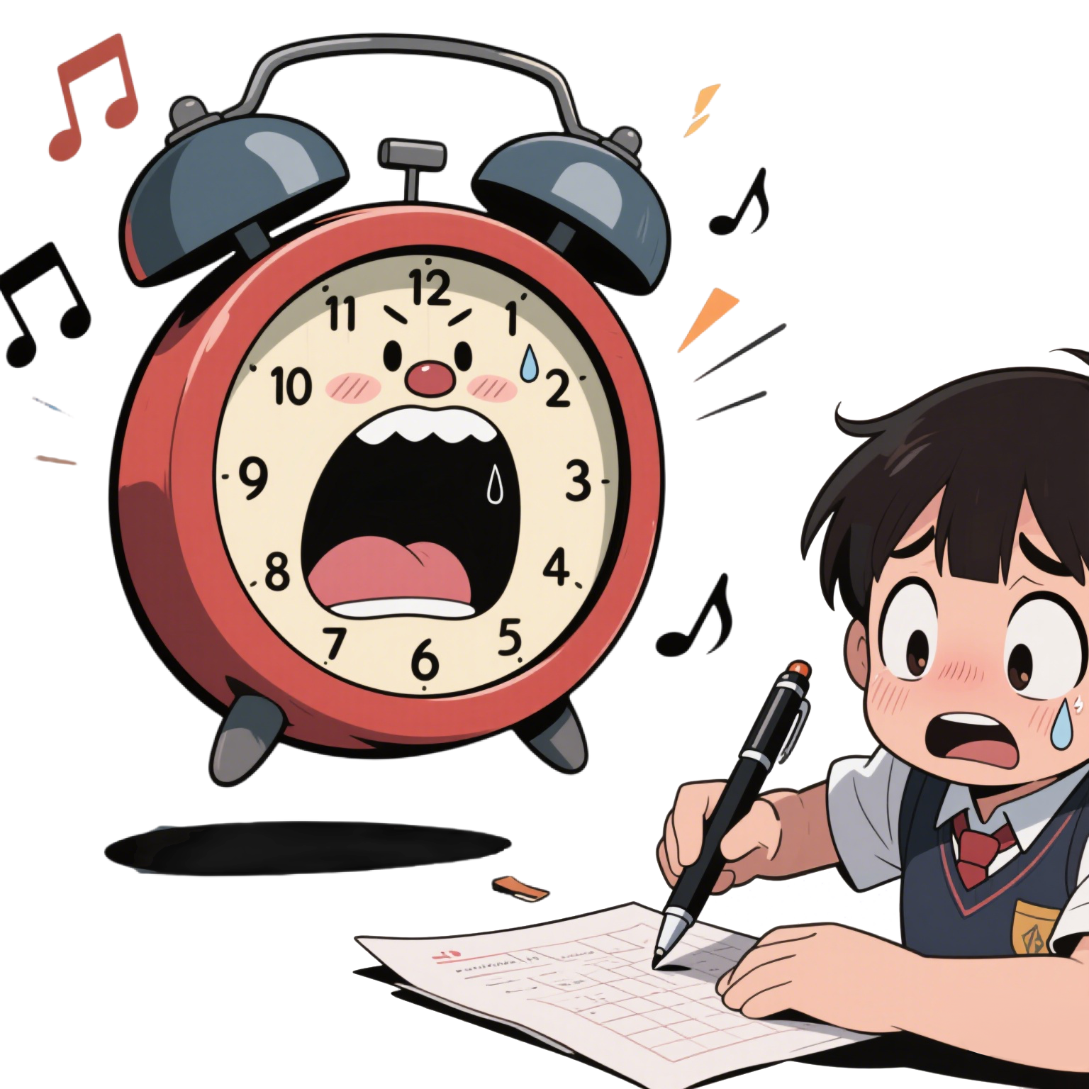 中考少年PNG素材