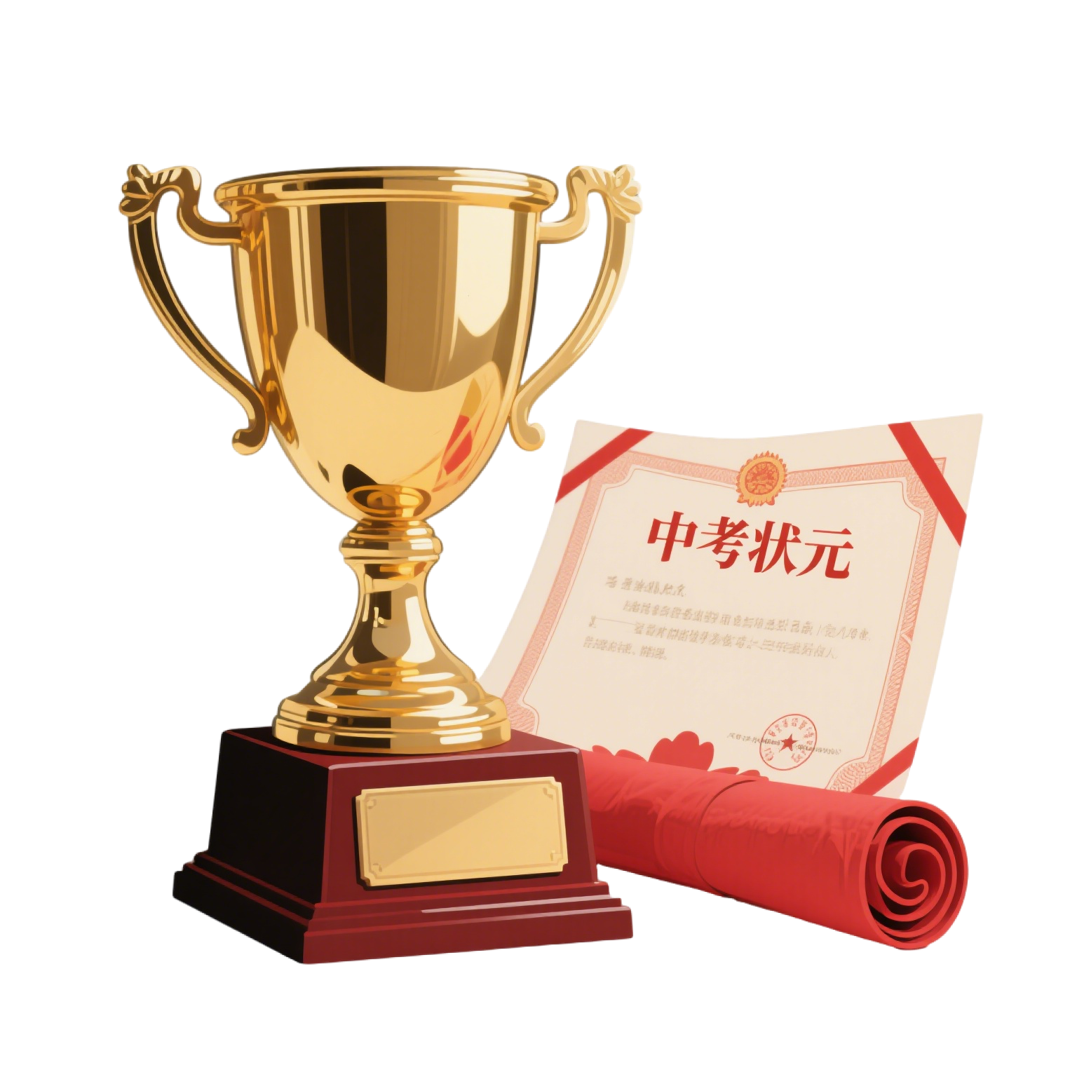 中考奖杯PNG素材