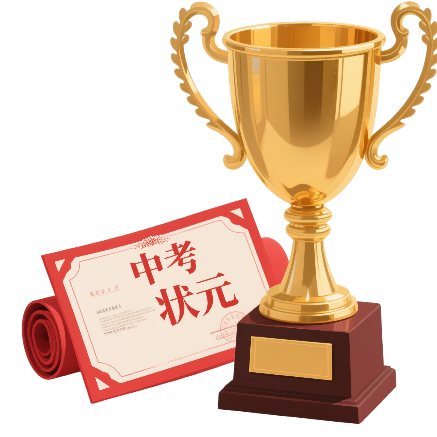 中考奖杯元素