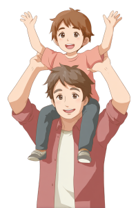 父亲节父女幸福插图