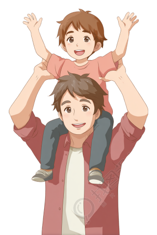 父亲节父女幸福插图