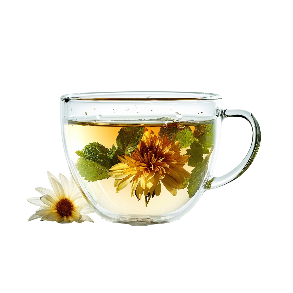 菊花茶透明背景素材