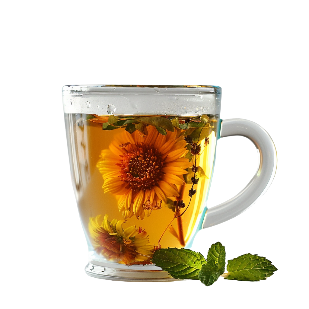 菊花茶透明背景插图