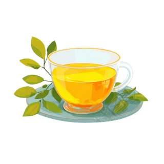 蜂蜜茶卡通插图