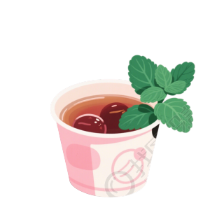 夏日饮品酸梅汤插画