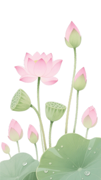 荷花花苞唯美素材
