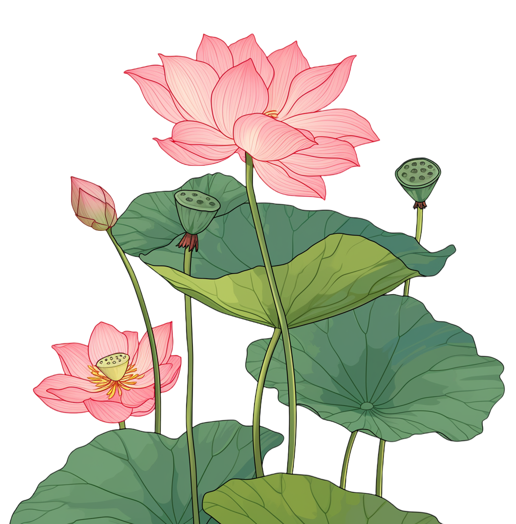 粉色荷花素材