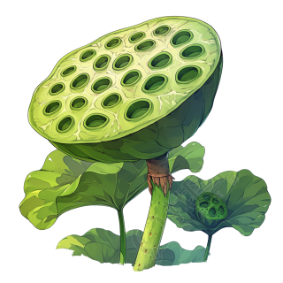 莲蓬矢量插画