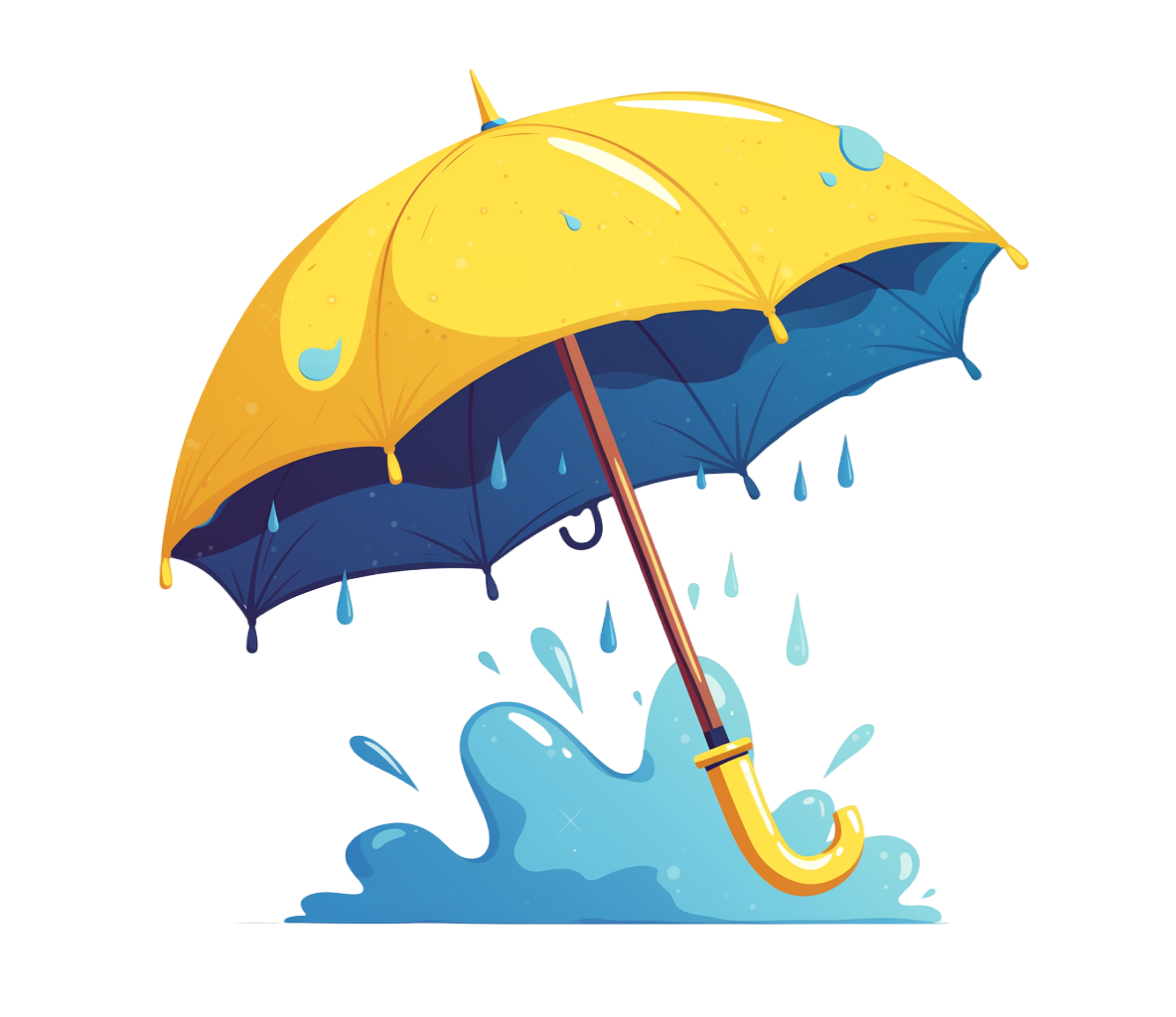 雨伞矢量元素