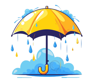 雨伞矢量插画