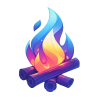 简约篝火图标素材