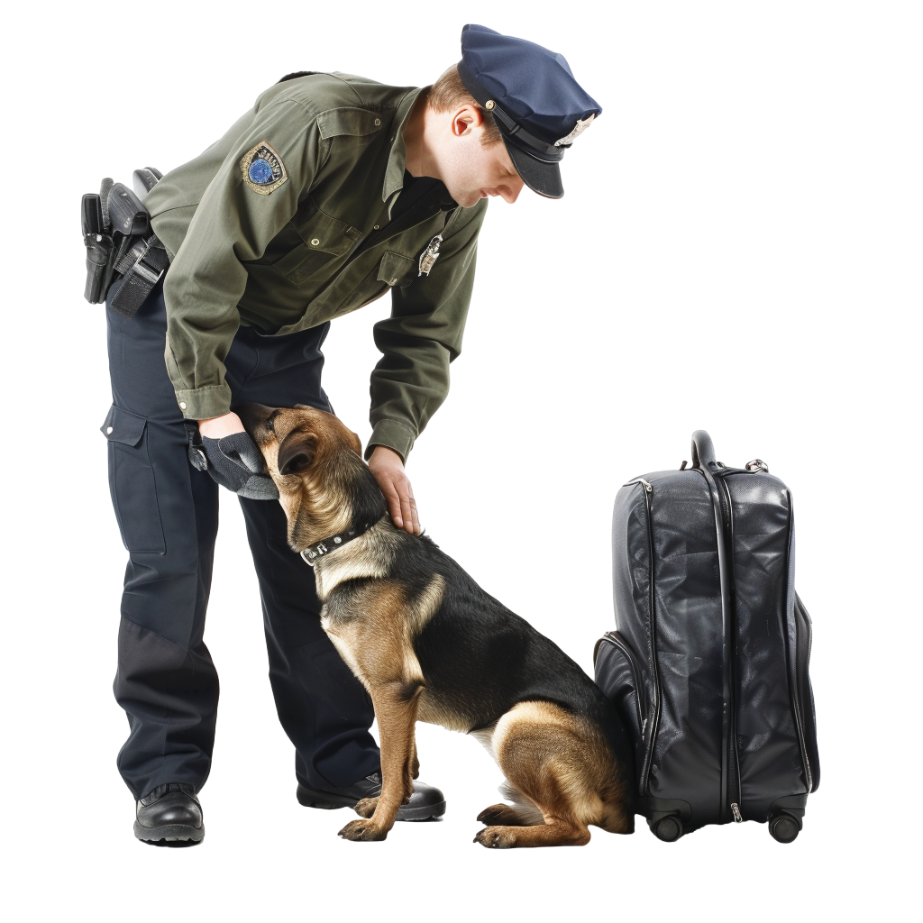 禁毒警犬检查行李插图