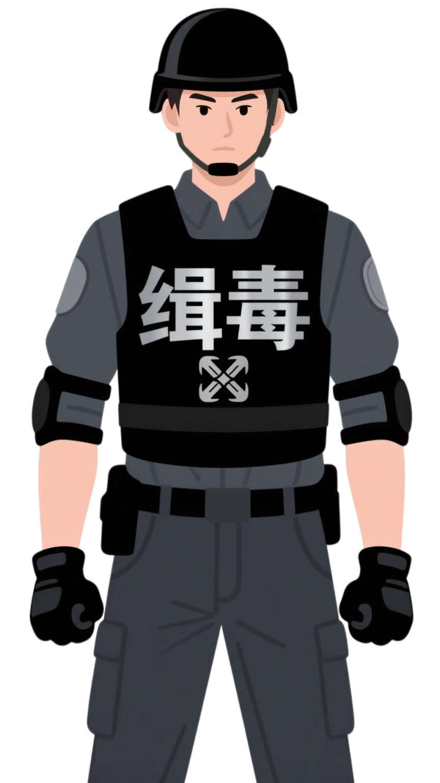 禁毒警察插画设计