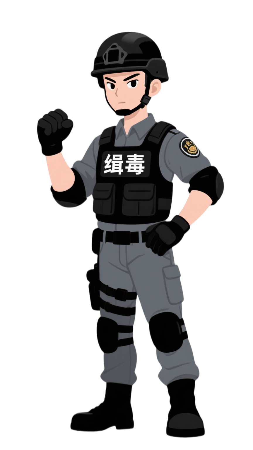 禁毒警察元素