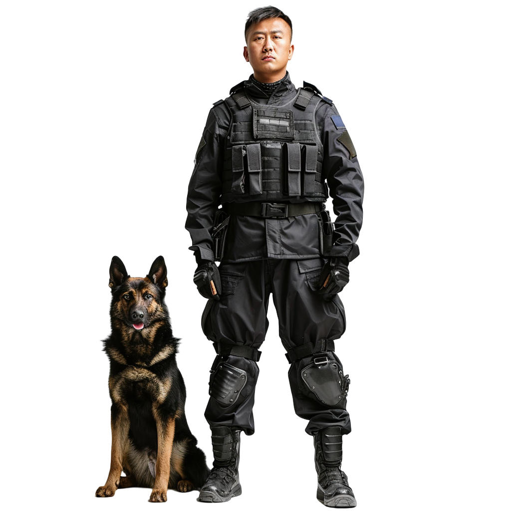 禁毒警察和警犬PNG素材