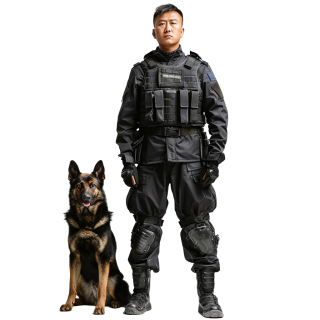 禁毒警察和警犬PNG素材