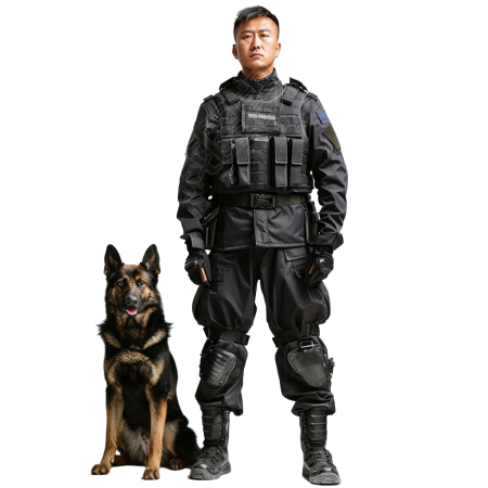 禁毒警察和警犬PNG素材