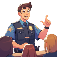 卡通禁毒警察讲课插图