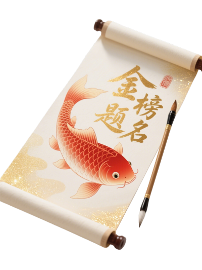 高考主题金榜题名元素