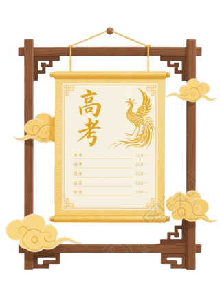 高考主题金榜题名插画