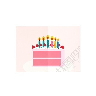 生日蛋糕贺卡元素