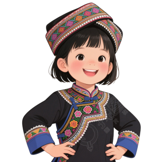 壮族服饰人物元素