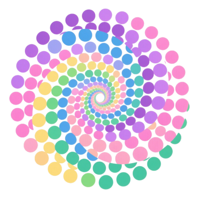 缤纷螺旋波点背景插画