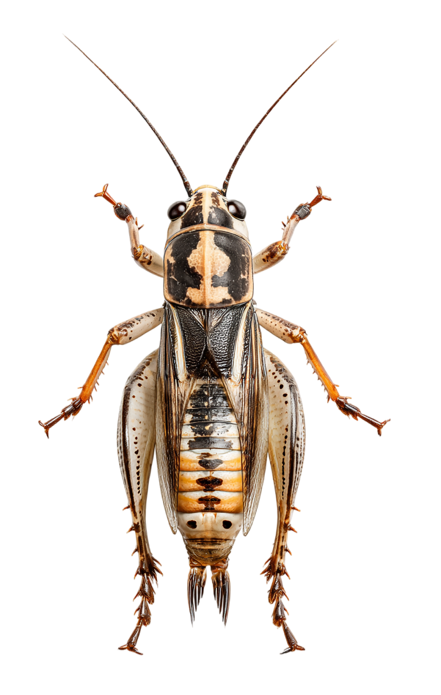蟋蟀卡通风格插图