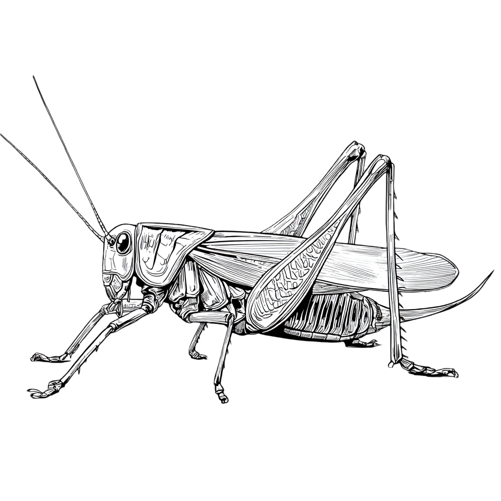 蟋蟀素描昆虫元素