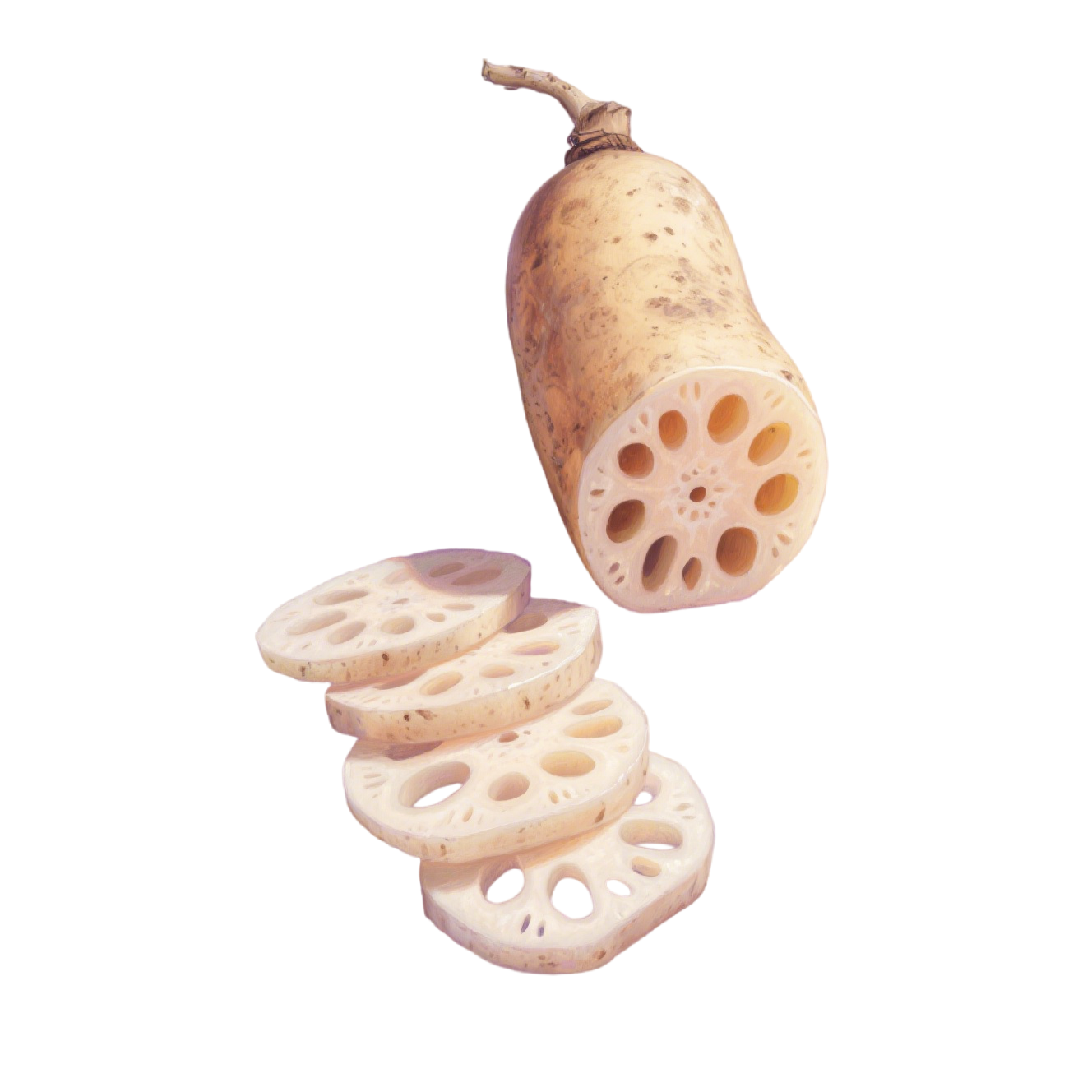 莲藕创意插图