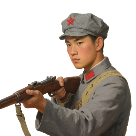 红军战士透明背景插图