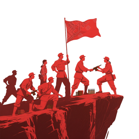 红军剪影党政PNG素材