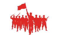 红军剪影党政PNG元素