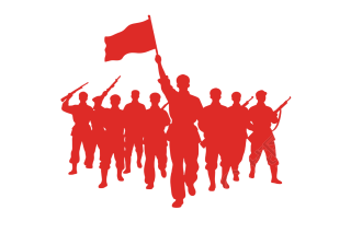 红军剪影党政PNG元素