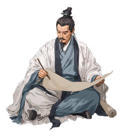 古代中医查阅书卷素材